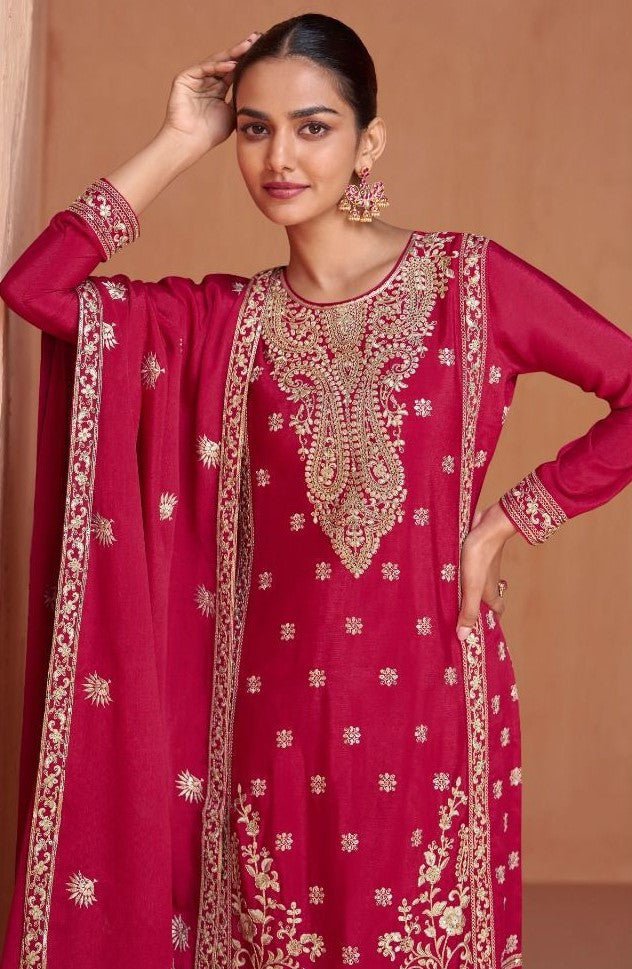 Suneet Varma – Pernia Qureshi in a Heavily Embroidered Fuschia Pink Bridal  Lehenga with Gold Work – BMW India Bridal Fashion Week 2015 – Shinjini  Amitabh Chawla